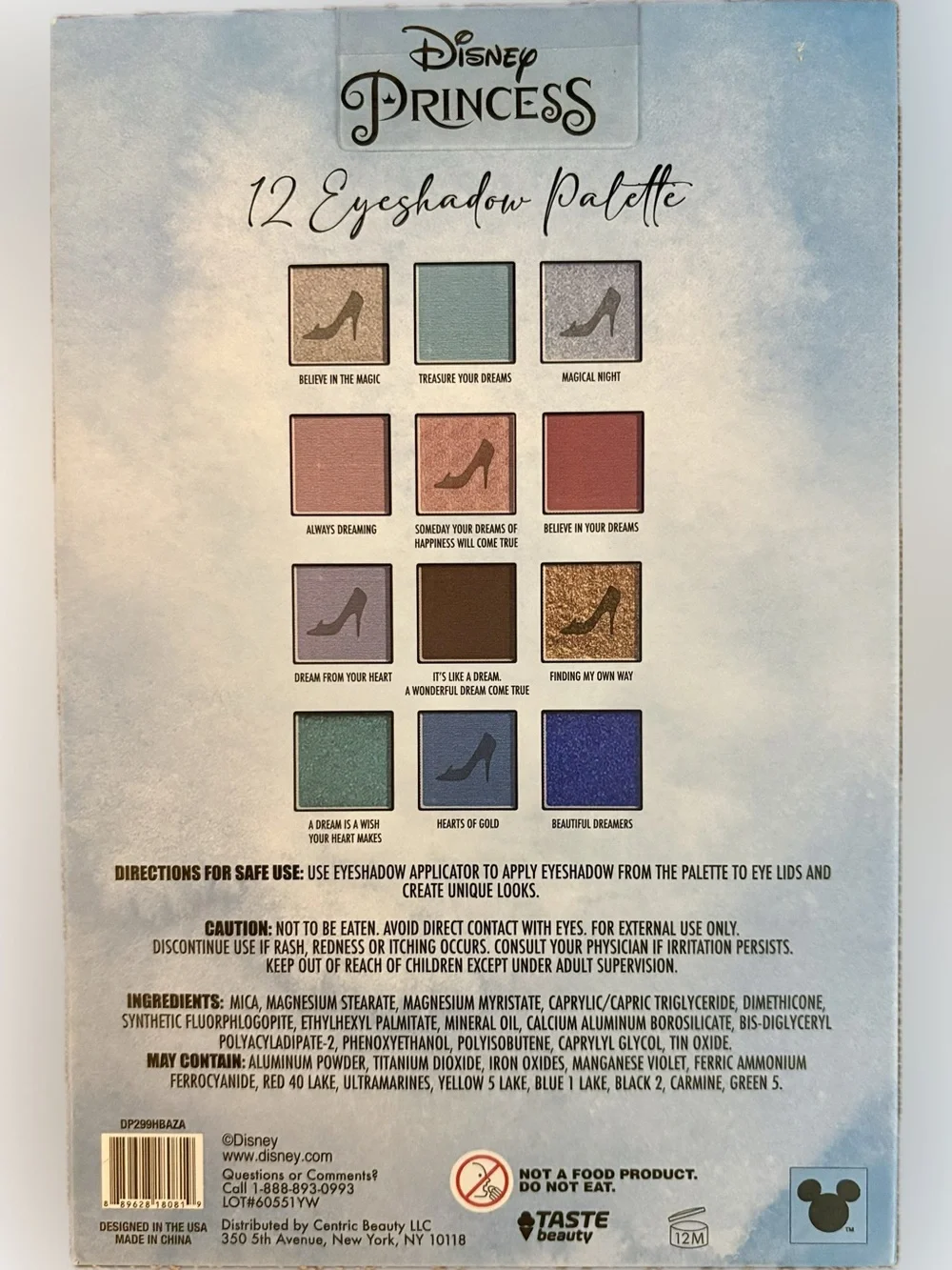 Taste Beauty eyeshadow palette inspired by Disney’s Cinderella